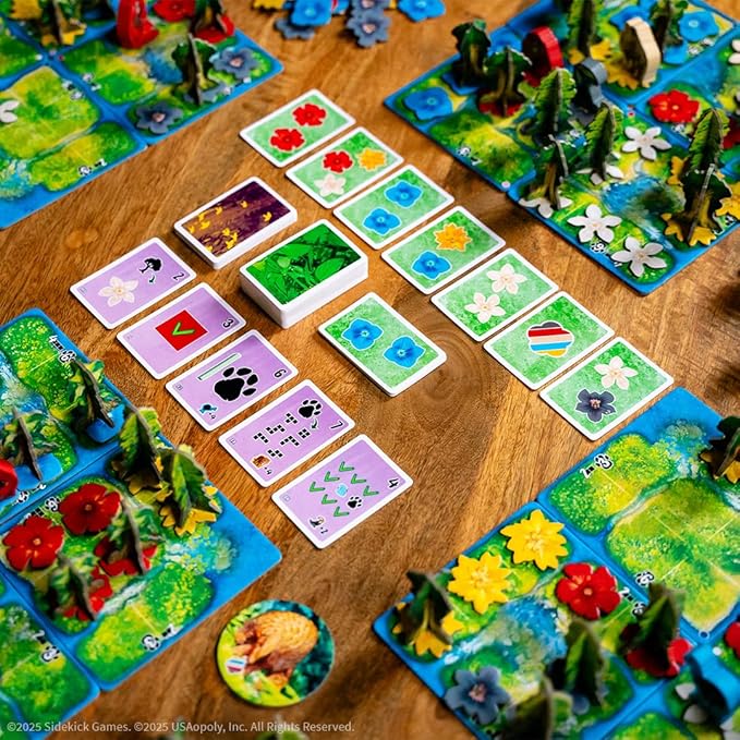 Hutan Board Game, Strategic Tile Placement Game for Families & Adults, Eco-Themed Strategy, Grow Trees, Attract Wildlife, Solo & Multiplayer 1-4 Players, Made by The Op Games