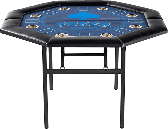 Barrington Poker Multiple Styles Folding Poker Table & Poker Table Top/Dining Table Collection, Durable Padded Rail Tables with Felt Playing Surface, Perfect for Texas Holdem Games