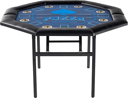 Barrington Poker Multiple Styles Folding Poker Table & Poker Table Top/Dining Table Collection, Durable Padded Rail Tables with Felt Playing Surface, Perfect for Texas Holdem Games