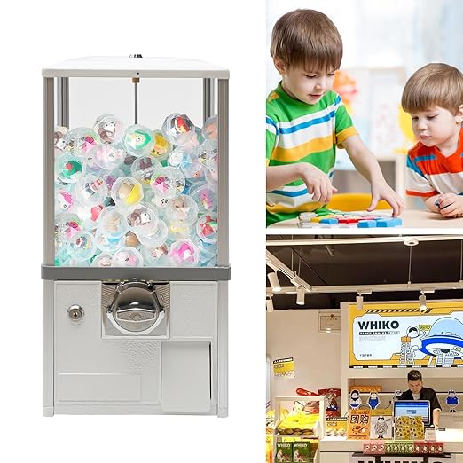 25 Cents Candy Vending Machine, Gumball Machine Commercial Toy Capsule Dispenser Prize Machine for 1.77-1.97in Gadgets, Vending Machine for Game Stores and Retail Stores, Blue