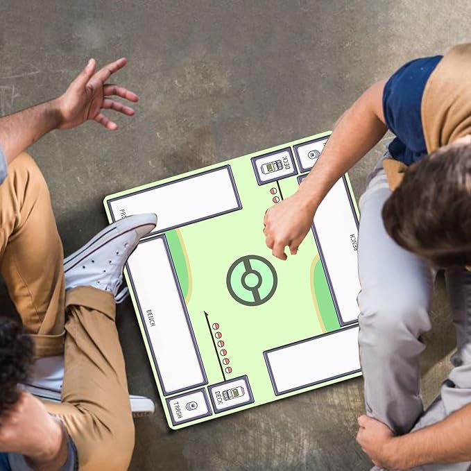 2Player mat Playmat Mat for Game Card Card Game Square Desk Mat for Gamer, Office Home, 60x60cm/23.6x23.6inch