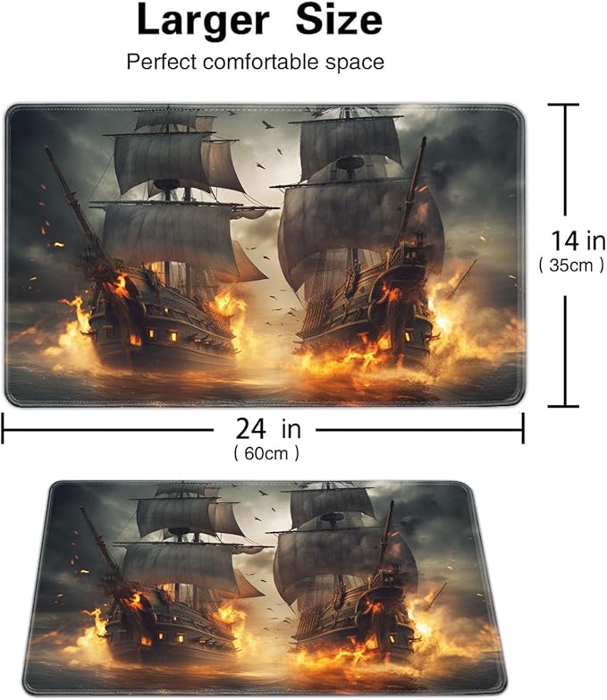 Board Game for TCG Playmat Table Mats Games Size 60X35 cm Mousepad Compatible for MTG RPG CCG Trading Card Game Play mats with 6 Dice (Playmat 147)