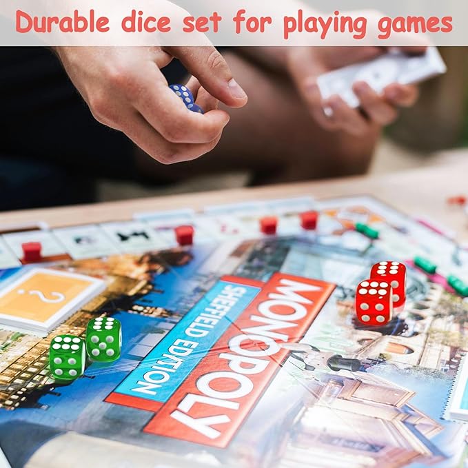 500 Pieces Colored Dice Bulk Set 14 MM 6 Sided Standard Dices for Classroom Teaching Board Game Playing and Rolling, 10 Colors