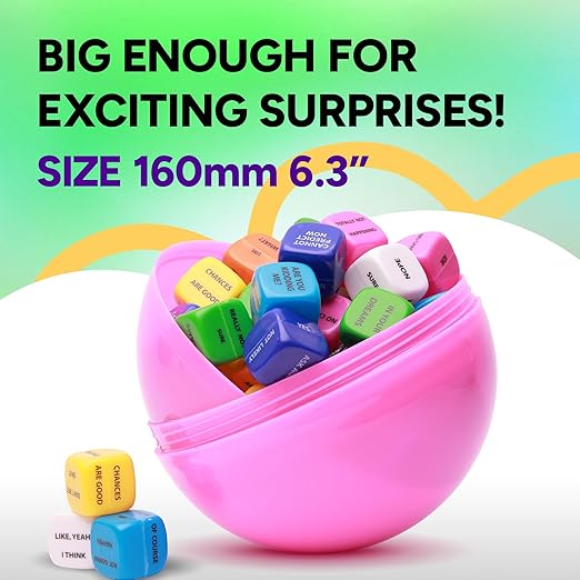 Big Claw Machine Capsules Pink Plastic Sphere Party Favor Containers Round 5 pcs 6.3 inch Jumbo Plastic Christmas Ornaments Extra Large Candy Gift Box Empty Craft Party Supplies Vending Capsules