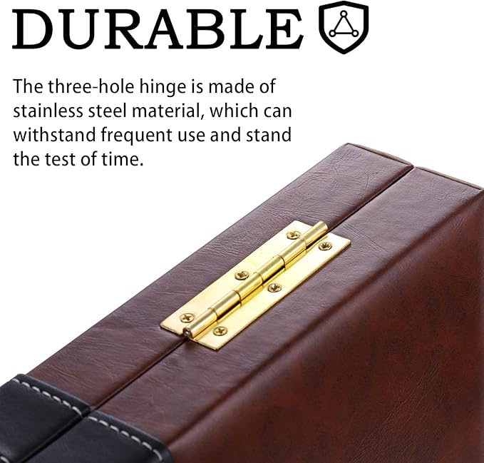 Backgammon Sets for Adults, 15 inch Backgammon Brown Sets Classic Board Game with Premium Leather Case, Portable Travels Strategy Backgammon Game Set for Adults, Kids (Brown)