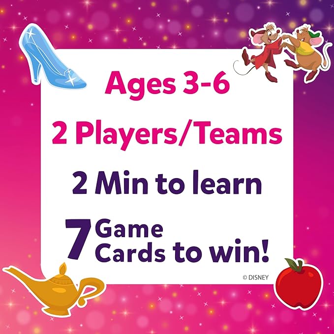Skillmatics Guess in 10 - Disney Princess Card Game for Preschool Kids, Girls & Boys Who Love Cinderella, Ariel, Jasmine, Fun Travel Game & Gifts for Ages 3, 4, 5, 6
