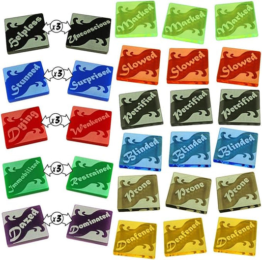 LITKO 4E Fantasy RPG Condition Game Master Token Set Compatible with Dungeons & Dragons