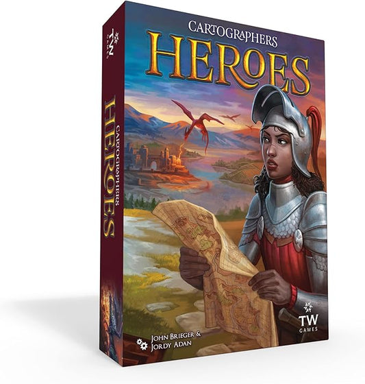 Cartographers Heroes | Standalone Expansion and Core Game | Award-Winning Game of Fantasy Map Drawing | A Roll Player Tale | Strategy Board Game | Flip and Write | Ages 10+