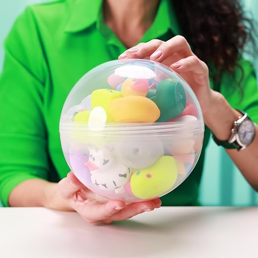 Big Claw Machine Capsules Clear Balls Plastic Sphere Large Party Favor Containers Round 5 pcs 6.3 inch - Jumbo Plastic Christmas Ornaments Extra Large Gift Box Craft Party Supplies Vending Capsules