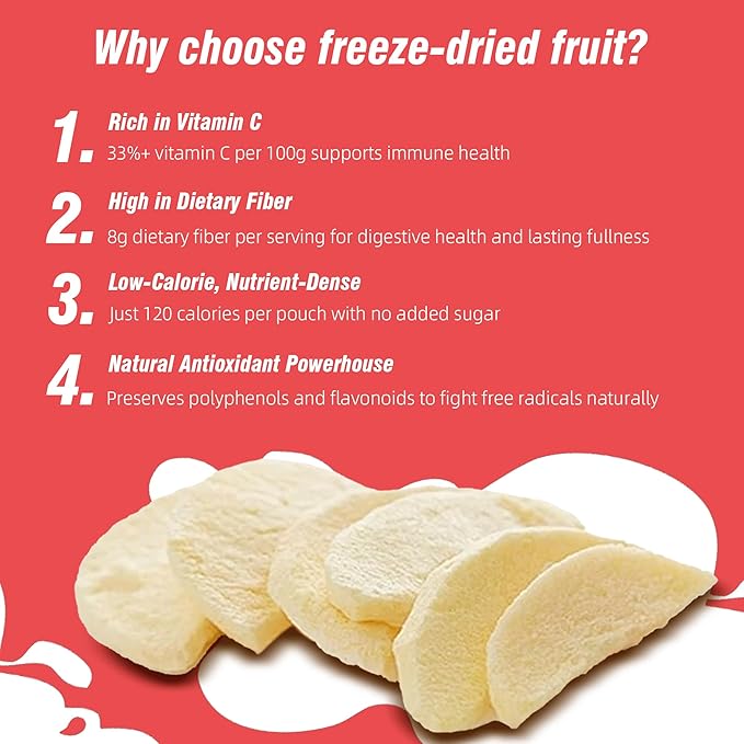 MATINÉE Freeze Dried Apple, Dehydrated Fruit, Dried Fruit Snack for Baking, Yogurt & Kids Treats-Vegan, Non-GMO, Preservative Free, 1.2oz, 34g (Pack of 4 Bag)