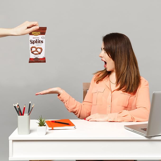 Unique Snacks Original Splits Pretzels, Delicious Homestyle Baked Snack Bag, OU Kosher, and Non-GMO Food, No Artificial Flavor, 11 Oz. Bag, Pack of 6