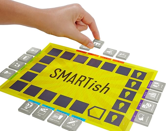 Mattel Games Smartish Trivia Board Game for 2 to 12 Players Ages 14 Years and Older, Category-Swap Strategy