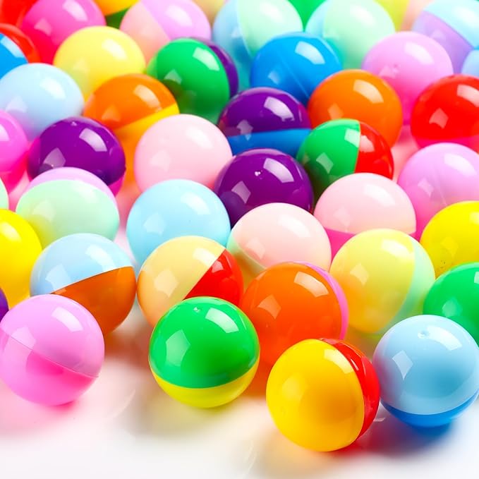 120 Pcs 2 Inch Empty Vending Machine Capsules Colored Round Capsules Toy Bulk Gumball Machines Plastic Balls Small Plastic Containers for Easter Party Favor Themed Gift (Novelty Color)
