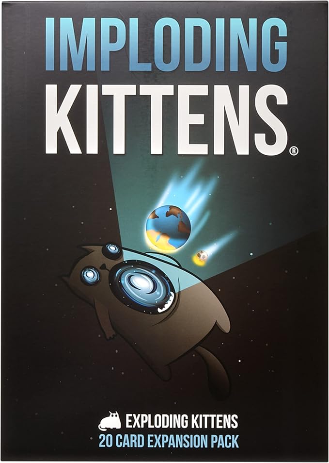 Imploding Kittens Expansion Pack by Exploding Kittens, Original Game Required - 2-5 Players - Ages 7+ - 15 Minutes to Play - Ideal for Party, Family Game Night, Fun for Kids and Adults