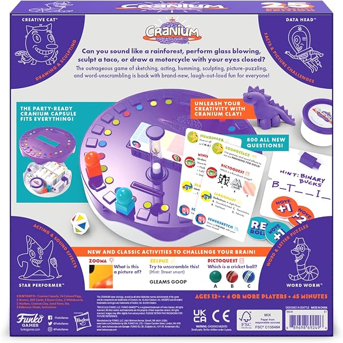 Funko Cranium 25th Anniversary Edition Family Party Game for 4 or More Players Ages 12 and Up