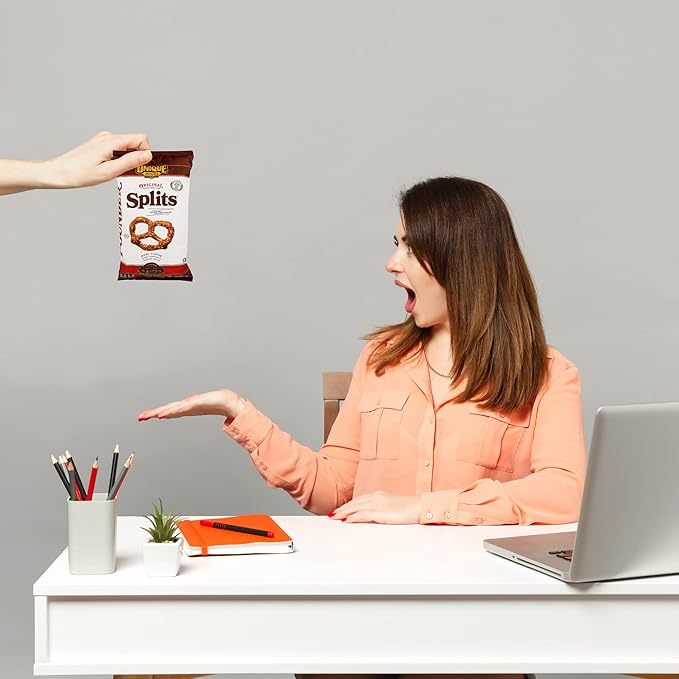 Unique Snacks Original Splits Pretzels, Delicious Homestyle Baked Snack Bag, OU Kosher, and Non-GMO Food, No Artificial Flavor, 16 Oz. Bags, Pack of 12