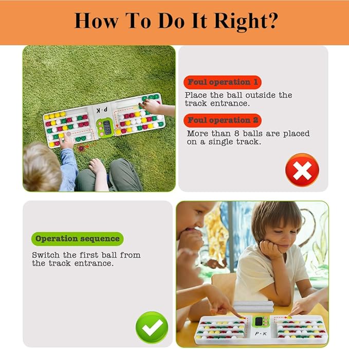 Ball Sort Puzzle Brain Teaser Game, Color Sorting Puzzle Board Games Sensory Toys for Kids Adults, Funny Travel Game Educational Learning Toys with 2 Play Mode & 20 Challenge Cards