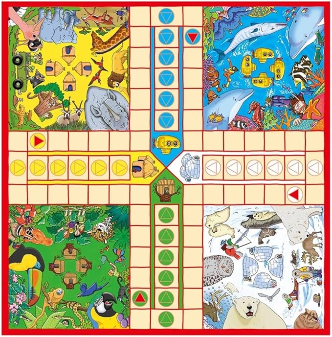 Galt Toys, Snakes & Ladders and Ludo, Classic Family Board Game, Ages 3 Years Plus, 2-4 Players