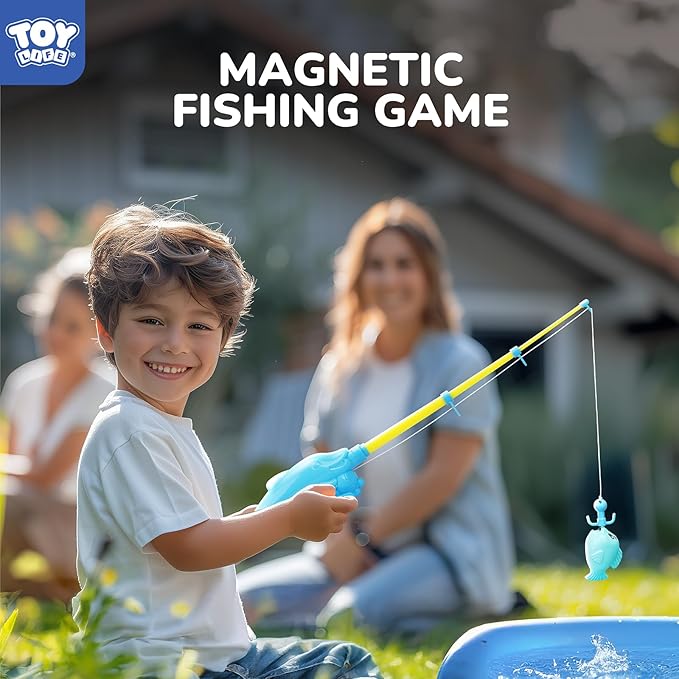 TOY Life Magnetic Fishing Game for Kids 3-5 with Toddler Fishing Poles, Magnetic Poles Game are Designed for Little Hands, Bath Toys for Kids Ages 4-8