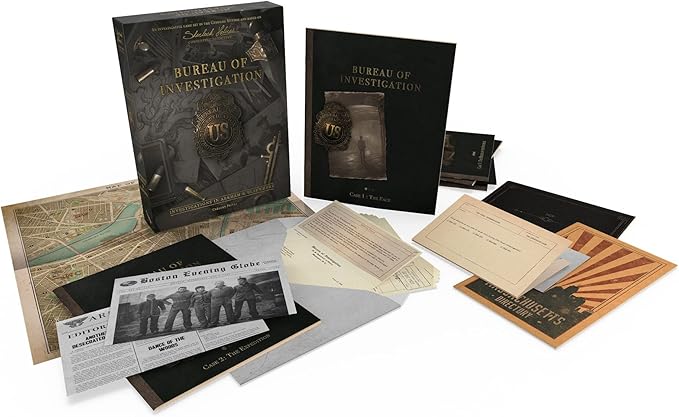 Bureau of Investigation: Investigations in Arkham & Elsewhere Board Game, Cooperative Mystery Game for Kids & Adults, Ages 14+, 1-8 Players, 120-240 Minute Playtime, Made by Space Cowboys