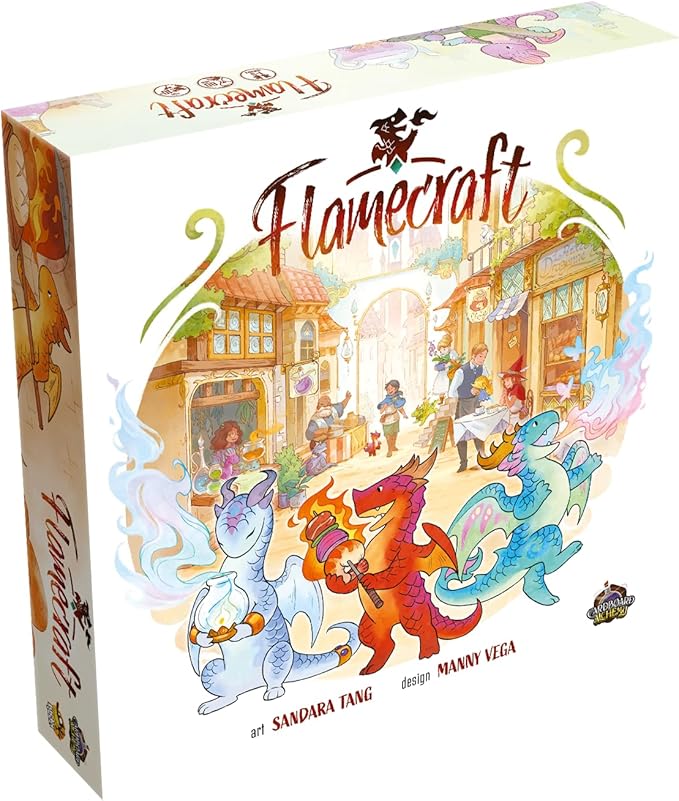 Flamecraft Board Game - Ignite The Ultimate Fantasy Adventure ! Strategy Game, Fun Family Game for Kids and Adults, Ages 10+, 1-5 Players, 60 Minute Playtime, Made by Lucky Duck Games