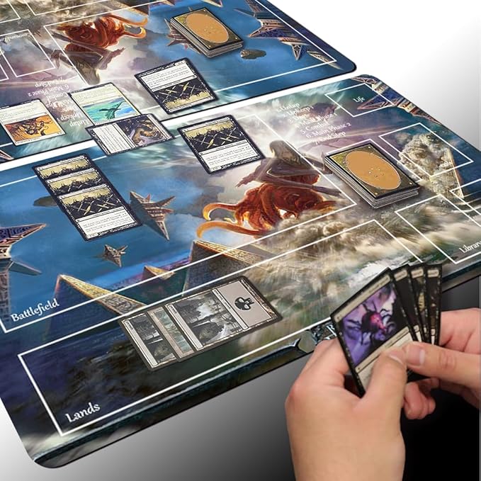 Board Game MTG Playmat Games Size 60X35 cm CCG Compatible for TCG RPG CCG Play mats (All is Dust-Zone)