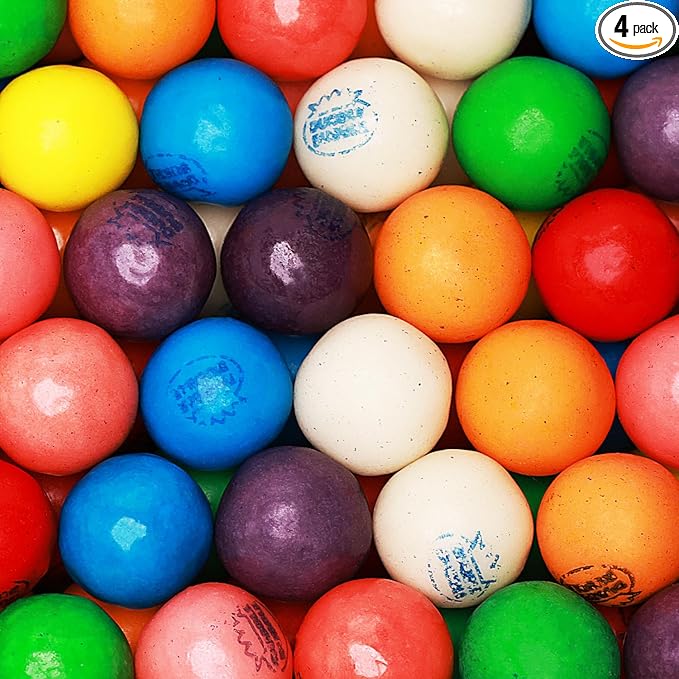 Gumballs for Gumball Machine - 0.5 Inch Mini Gumballs - 4 Lb Bulk Gum Balls for Kids - Gumball Machine Refills - 1040 Pcs Gumballs Bulk Pack - Chewing Bubble Gum for Kids