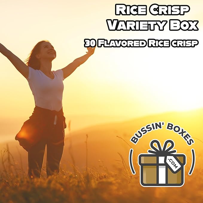 Rice Crisps Variety Pack – Multi-Grain Snack Bags Assortment – 30 Count Healthy, Low Calorie Snack Box for Adults and Kids Assembled by Bussin Boxes