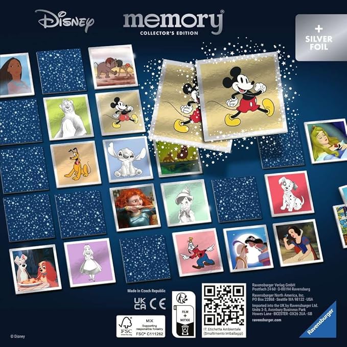 Ravensburger Disney Classics Collector's Memory - Matching Picture Snap Pairs Game for Kids Age 3 Years and Up