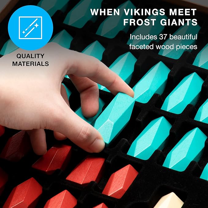 Hnefatafl Viking Chess Set - Authentic, Traditional Two-Player Strategy Board Game Classic - Historic European Tabletop Asymmetric War Game