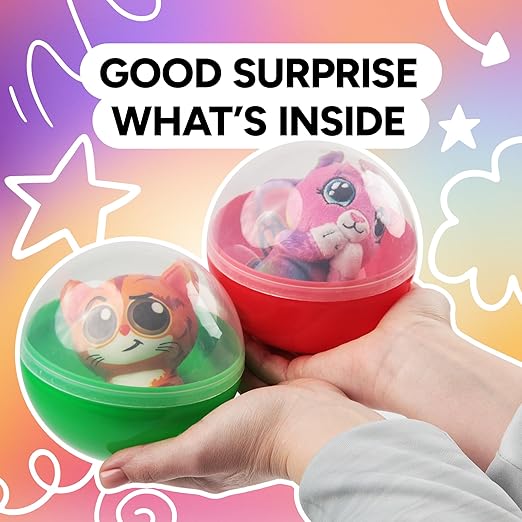 Claw Machine Capsules Translucent Purple Plastic Sphere Party Favor Containers Round 7 pcs 4.7 inch Jumbo Plastic Christmas Ornaments Extra Large Gift Box Craft Party Supplies Vending Capsules