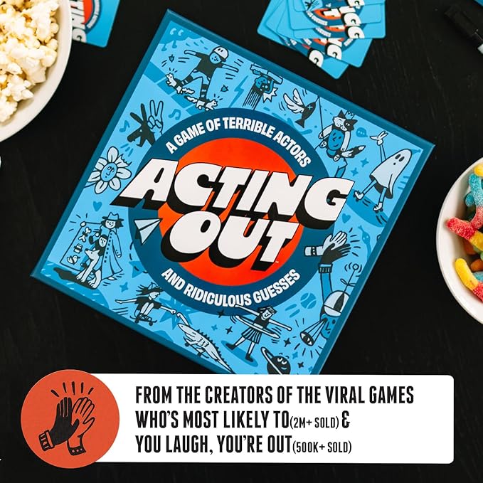 Acting Out [Fun Charades & Guessing Card Game For Kids, Tweens, And Adults | 200 Hilarious Card Prompts | Perfect For Family Game Night, Gifts, Reunions, Groups, Parties & More | Ages 12 And Up]