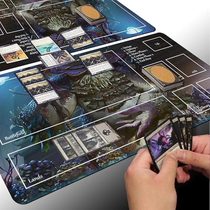 Board Game MTG Playmat Games Size 60X35 cm CCG Compatible for TCG RPG CCG Play mats (Slimefoot, The Stowaway-Zone)