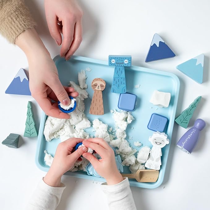 Slumberkins Kinspiration Kit - Mindfulness with Yeti, Includes Activity Cards, Playset, & Yeti's Best Snow Day Book - Promotes Mindfulness and Sensory Play