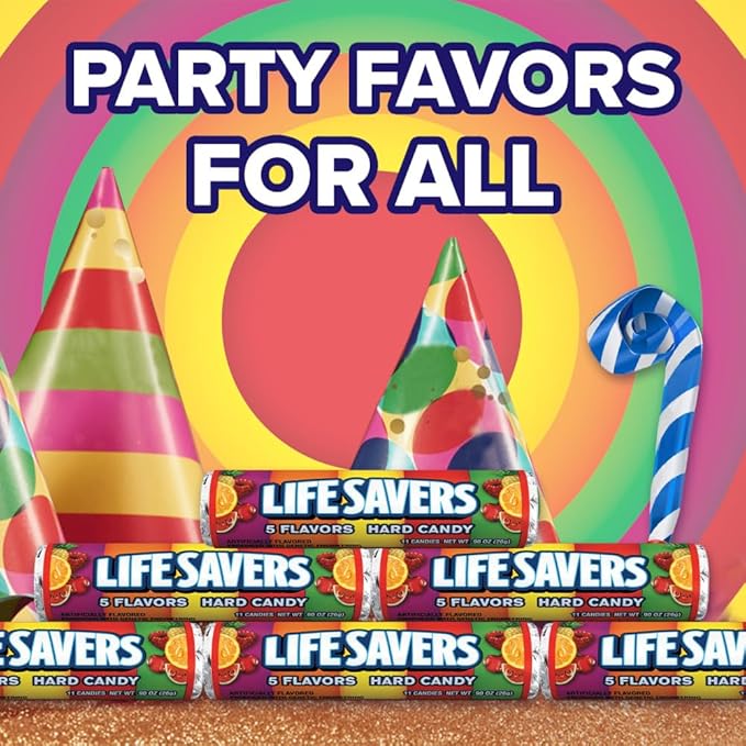 Life Savers 5 Flavors Hard Candy Rolls, (Pack of 20)