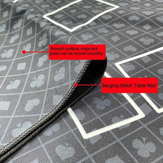 11 inch Solid Roulette Wheel Set with 47.2 x 22.8 Inch Double Sided Table Layout Felt Mat, 100 ABS Chips, and Dealer Button Playing Cards Casino Roulette Game Sets for Adults