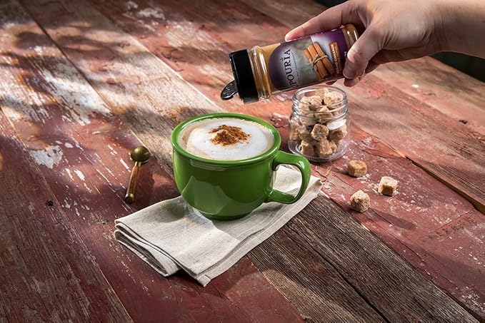 Upouria Cinnamon Brown Sugar Flavored Shakable Topping, Sweet Enhancer for Coffee & Hot Cocoa, 5.5oz