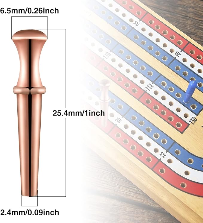 120 Pieces Metal Cribbage Pegs Crib Board Pegs 4 Colors Crib Pegs Fit 1/8 Holes with Drawstring Storage Pouch Tapered Design for Family and Friend Cribbage Traditional Board Game
