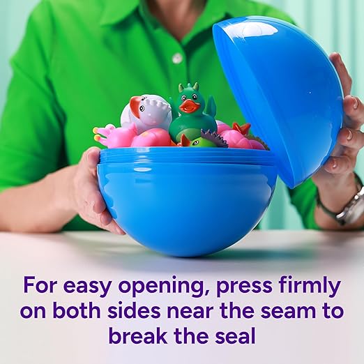 Big Claw Machine Capsules Colored Plastic Sphere Large Party Favor Containers Round 7 pcs 6.3 inch - Jumbo Plastic Christmas Ornaments Extra Large Gift Box Empty Craft Party Supplies Vending Capsules