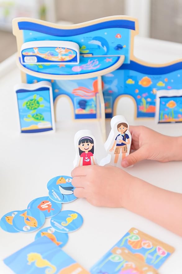 Hello, Aquarium! - ¡Hola, Acuario! | Includes Bilingual Book, Cards, Dry Erase Activity Book, Marker, and More | Interactive Learning Activities Spanish and English Educational Resources for Kids 3+