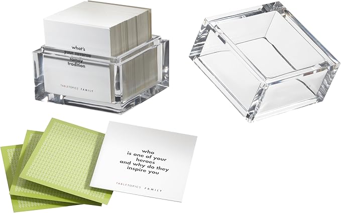 TableTopics Family Question Card Game - 135 Conversation Starter Cards for Family Time at the Dinner Table, Family Game Night, Great Questions to Ask Kids and Parents