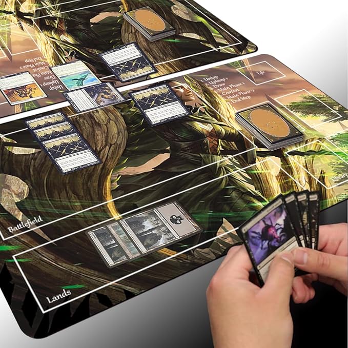 Board Game MTG Playmat Games Size 60X35 cm CCG Compatible for TCG RPG CCG Play mats (Nissa, Voice of ZENDIKAR-Zone)