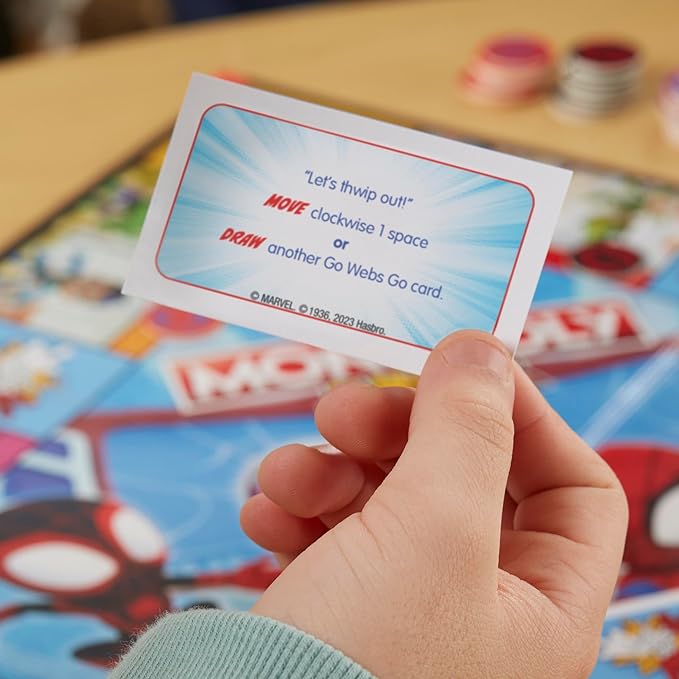 Monopoly Junior: Marvel Spidey and His Amazing Friends Edition Board Game for Kids Ages 5+, with Artwork from The Animated Series, Kids Board Games (Amazon Exclusive)