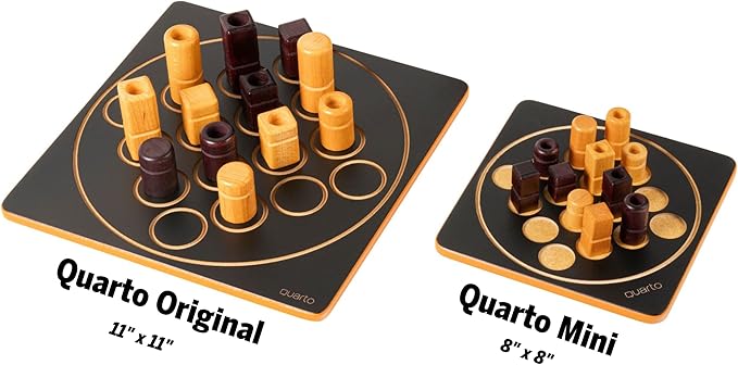 Quarto Mini | Travel-Friendly Strategy Game for Adults and Families | Ages 8+ | 2 Players | 15 Minutes