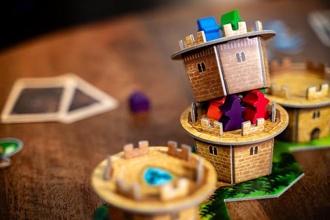 Wandering Towers, Strategy Board Game About Trapping Wizards, Movement, Magic & Spells, Fun Family Games for 6 Players, Ages 10+, 1-6 Players, 30 Mins