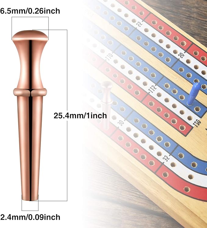 Lounsweer 300 Pcs Metal Cribbage Pegs Crib Board Pegs 4 Colors Crib Pegs Fit 1/8 Holes with Drawstring Storage Pouch Tapered Design for Family and Friend Cribbage Traditional Board Game