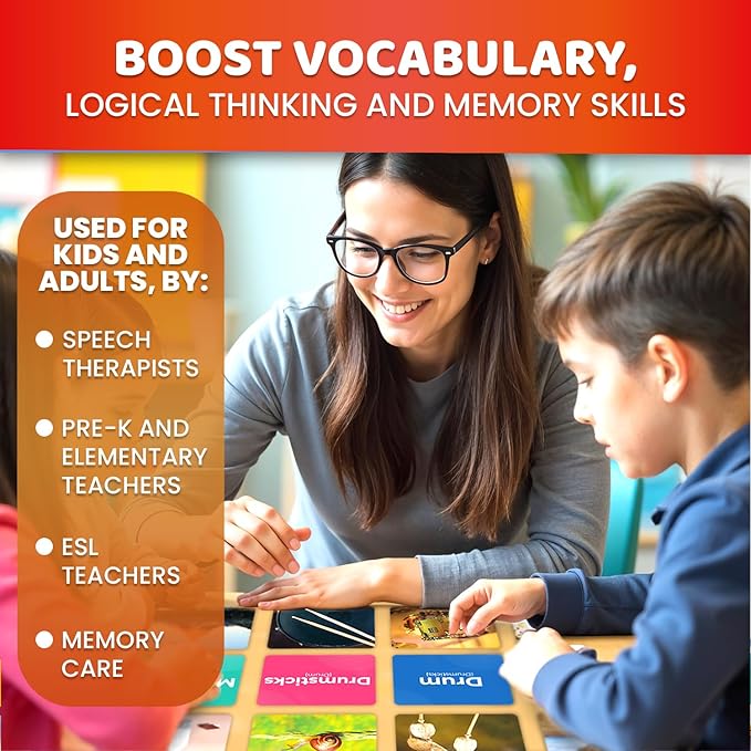 QUOKKA 208 Vocabulary Flash Cards Set - Go Together and Opposites Matching Card Game with Realistic Images for Pre-K and Kindergarten - Perfect for Teachers, Parents, and Speech Development Activities