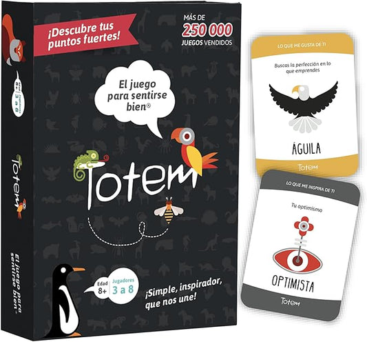 Totem El Juego de Sentirse Bien – Juego de Cartas de Terapia y Team Building para Niños, Adultos y Familias, Ideal para Consejería, Mindfulness y Autoestima (Original Edition-Spanish Box)
