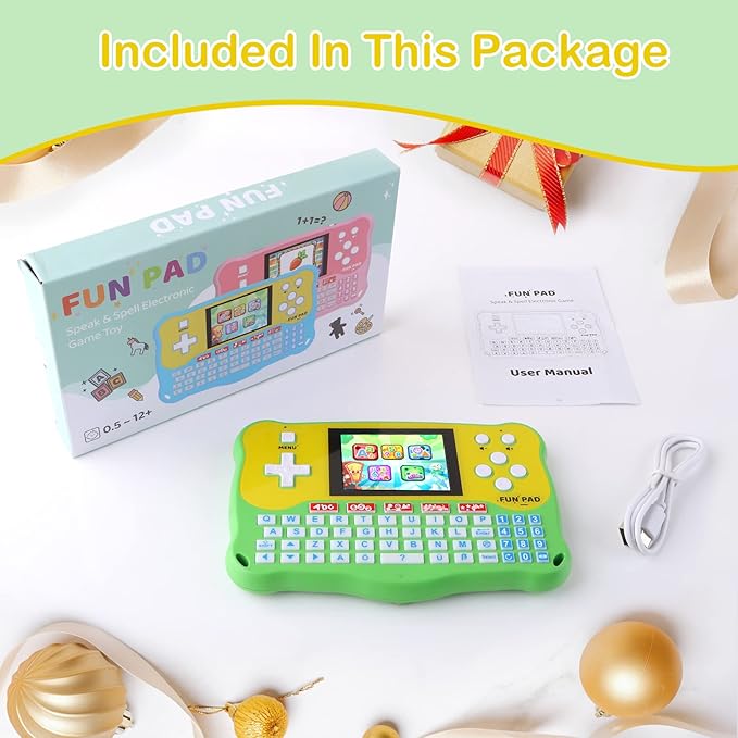 Kids Tablet/Baby Learning Pad with 102 Activities/Toddler Tablet with ABC/Words/Music/Math Interactive Educational Electronic Toys Gifts Handheld Game for Preschool Boys Girls Ages 3-12