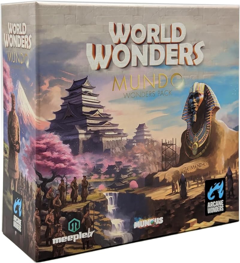 World Wonders Mundo Expansion, Strategy Board Game, for 1 to 5 Players and Ages 14+, Arcane Wonders